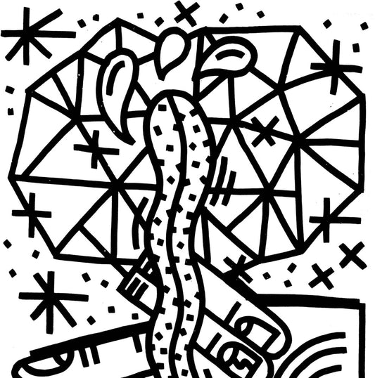 the album cover for Chrisman - Makila - White W/Black Splatter (Blk) [Colored Vinyl] (Wht)