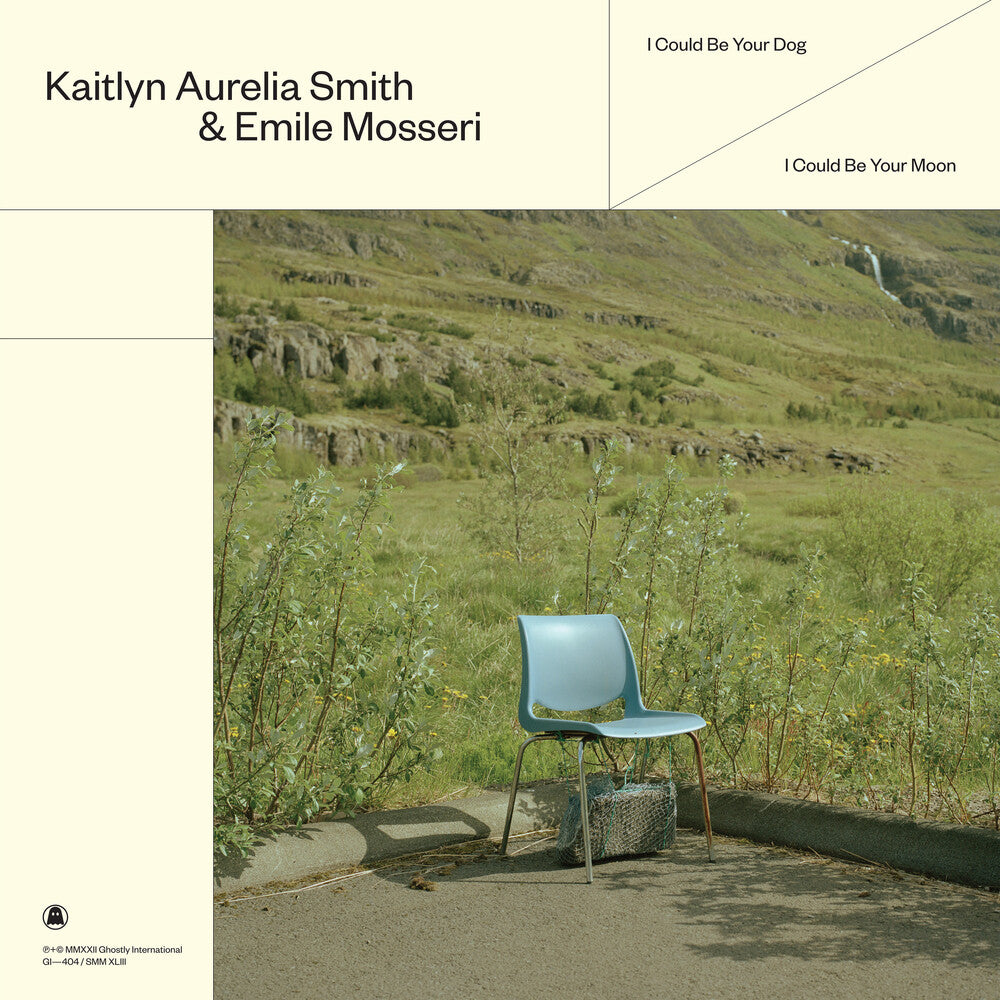 the album cover for Kaitlyn Aurelia Smith &amp; Emile Mosseri - I Could Be Your Dog / I Could Be Your Moon [Transparent Blue LP]