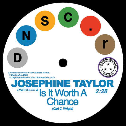 the album cover for Josephine Taylor - Is It Worth A Chance/Satisfied