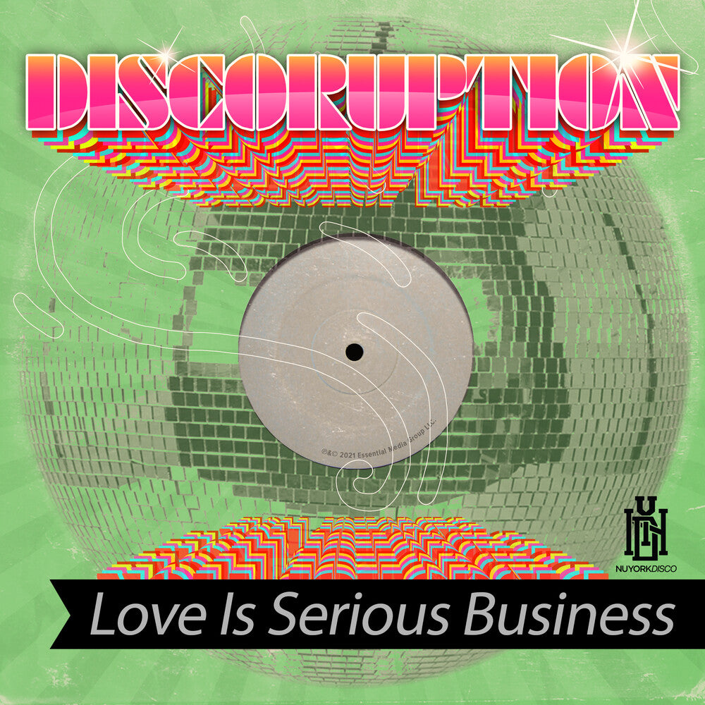 the album cover for Discoruption - Love Is Serious Business (Mod)