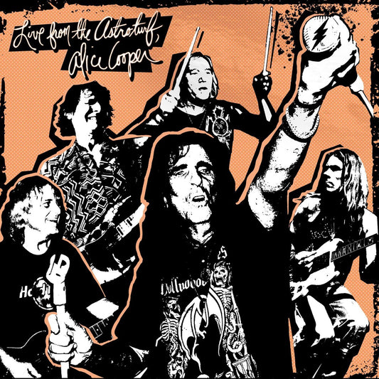 the album cover for Alice Cooper - Live From The Astroturf [Limited Edition Numbered Apricot LP/DVD]