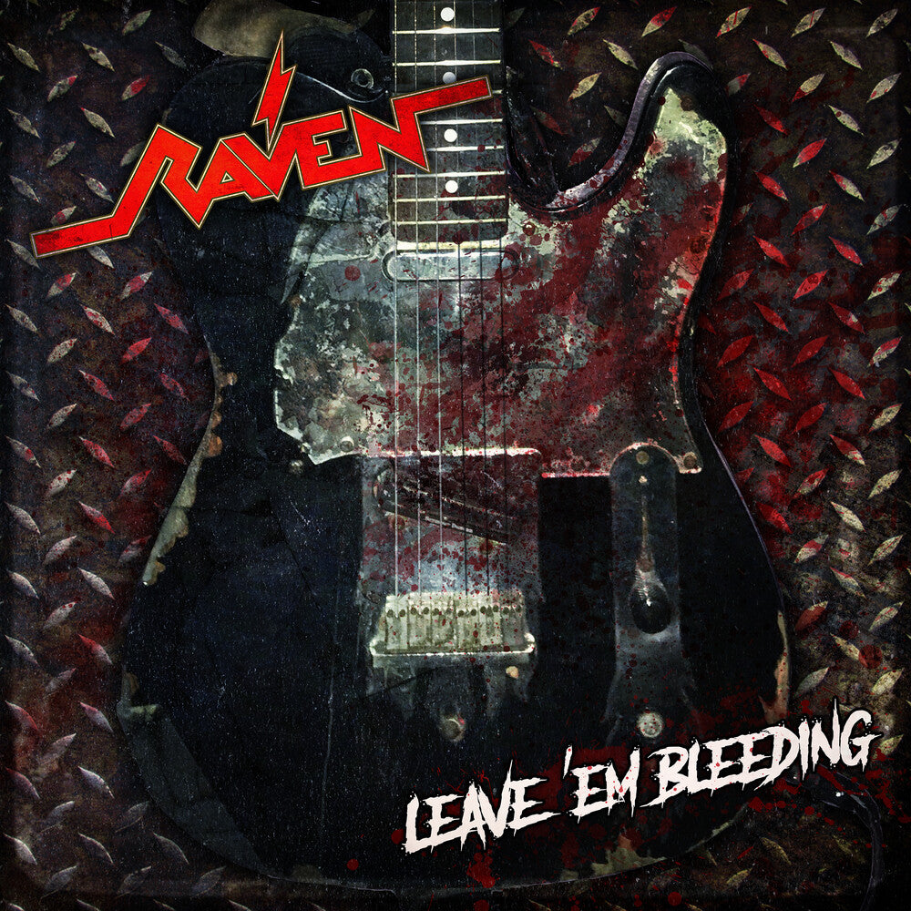 the album cover for Raven - Leave 'em Bleeding
