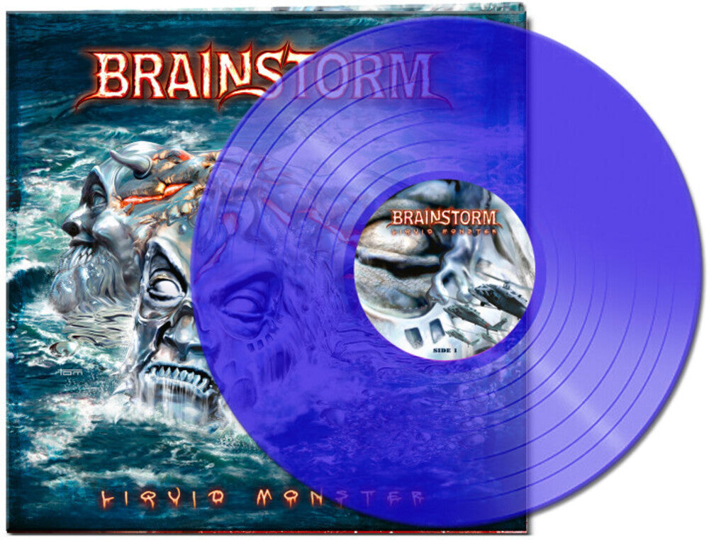 the album cover for Brainstorm - Liquid Monster - Clear Blue (Blue) [Colored Vinyl] [Clear Vinyl]