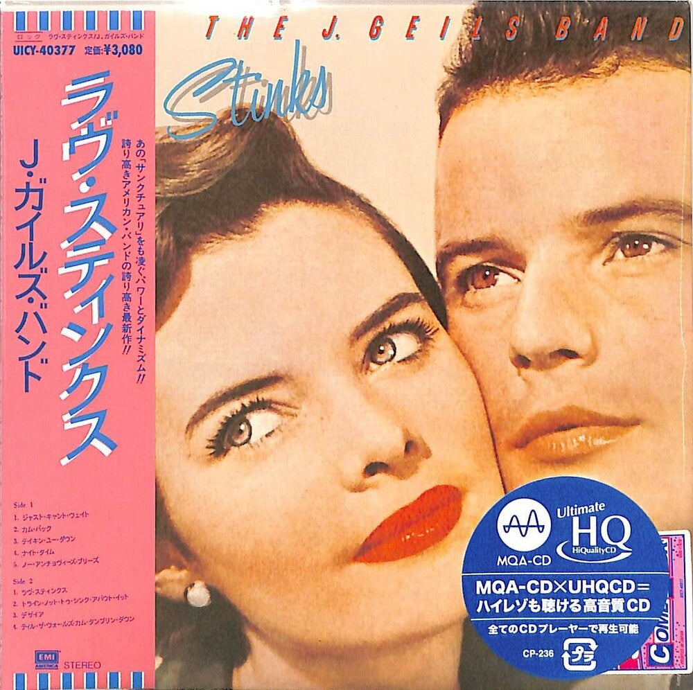 the album cover for Geils, J Band - Love Stinks - MQA x UHQCD - Paper Sleeve