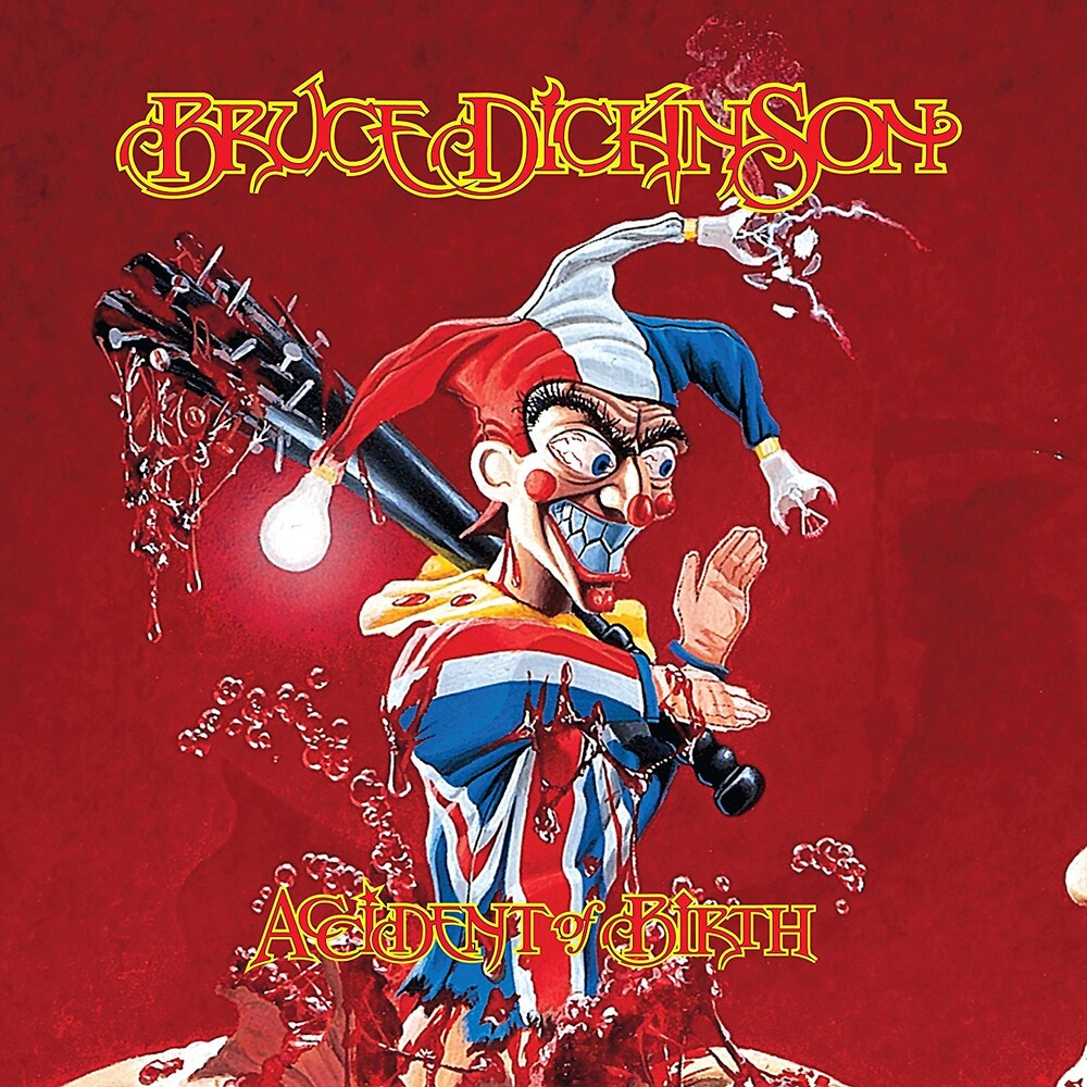 the album cover for Bruce Dickinson - Accident Of Birth: 25th Anniversary Edition [Limited Edition Red & Black Splatter 2LP]