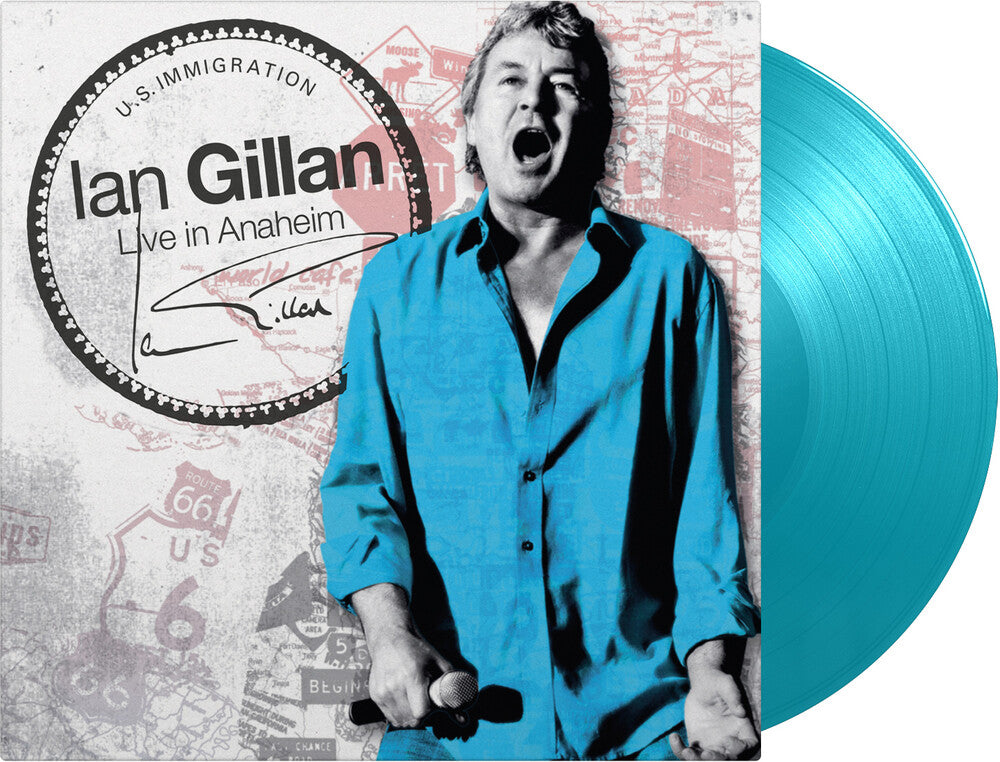 the album cover for Ian Gillan - Live In Anaheim - Limited Gatefold, 180-Gram Turquoise Colored Vinyl