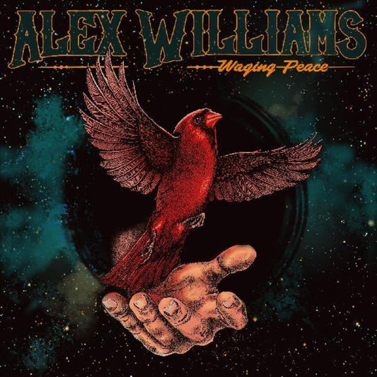 the album cover for Alex Williams - Waging Peace [Limited Edition Red LP]