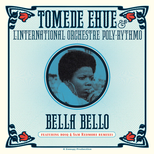 the album cover for Tomede Ehue  & L'international Orchestre - Bella Bello