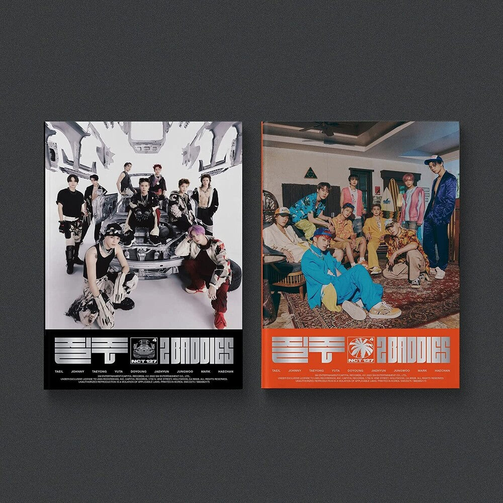 the album cover for NCT 127 - The 4th Album '2 Baddies' [Photobook Ver.]