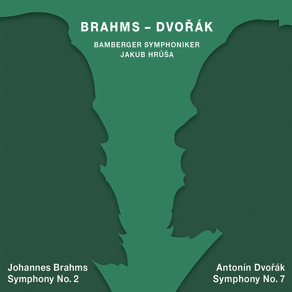 the album cover for Brahms / Bamberger Symphoniker / Hrusa - Brahms: Sym No 2 Op 73 D Maj / Dvorak: Sym 7 Op 70
