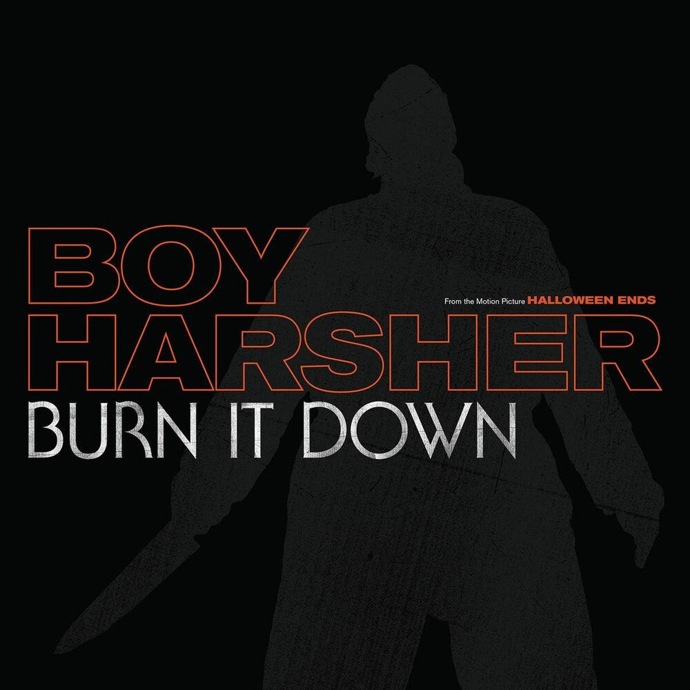 the album cover for Boy Harsher - Burn It Down EP [Pumpkin Orange Vinyl]
