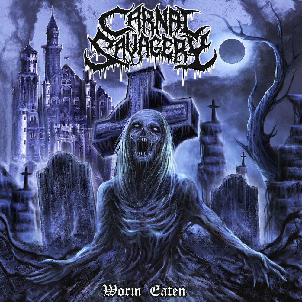 the album cover for Carnal Savagery - Worm-Eaten