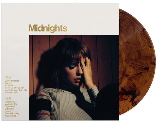 the album cover for Taylor Swift - Midnights [Mahogany Edition LP]