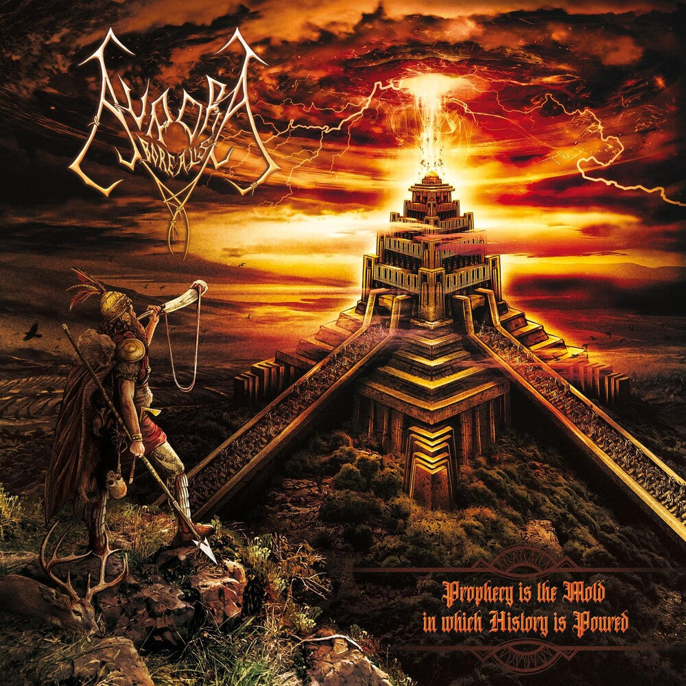the album cover for Aurora Borealis - PROPHECY IS THE MOLD IN WHICH HISTORY IS POURED