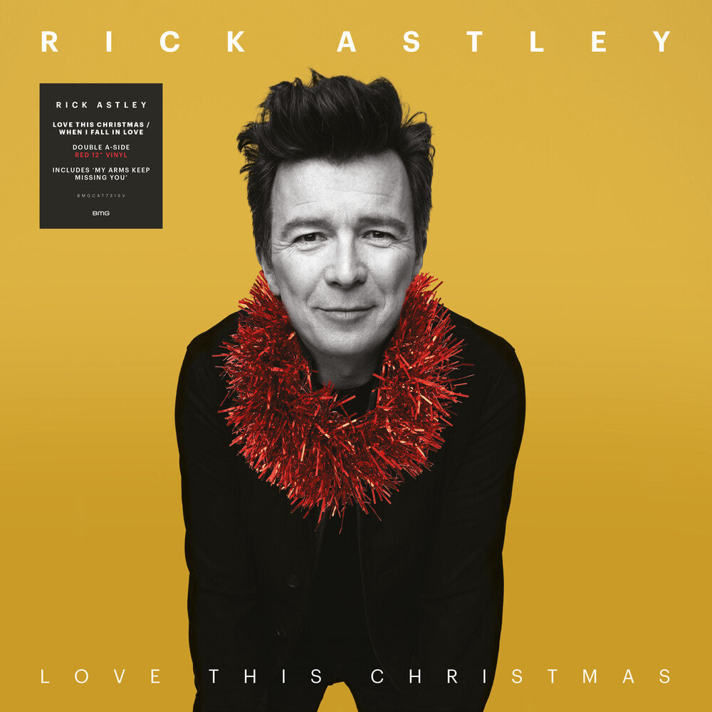 the album cover for Rick Astley - Love This Christmas / When I Fall In Love