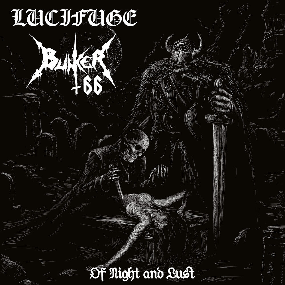 the album cover for Bunker 66 & Lucifuge - Of Night And Lust