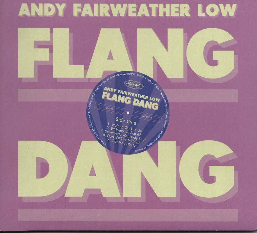 the album cover for Andy Fairweather Low - Flang Dang