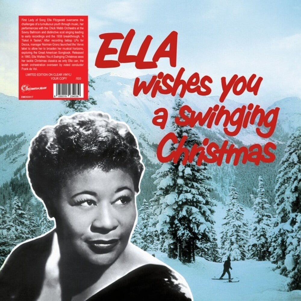 the album cover for Ella Fitzgerald - Ella Wishes You A Swinging Christmas