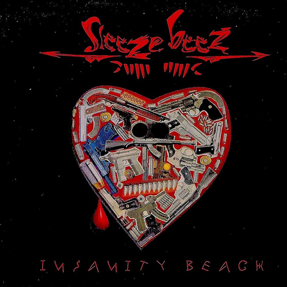 the album cover for Sleeze Beez - Insanity Beach (Uk)