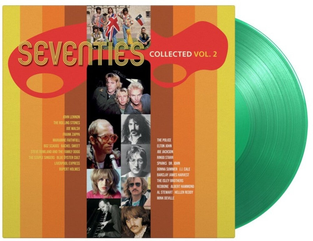 the album cover for Various Artists - Seventies Collected Vol. 2 / Various - Limited 180-Gram Green Colored Vinyl