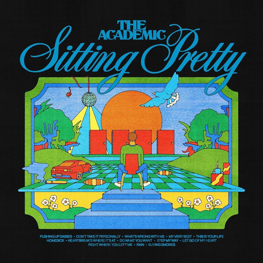 the album cover for The Academic - Sitting Pretty