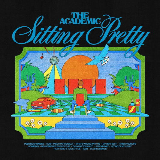 the album cover for The Academic - Sitting Pretty