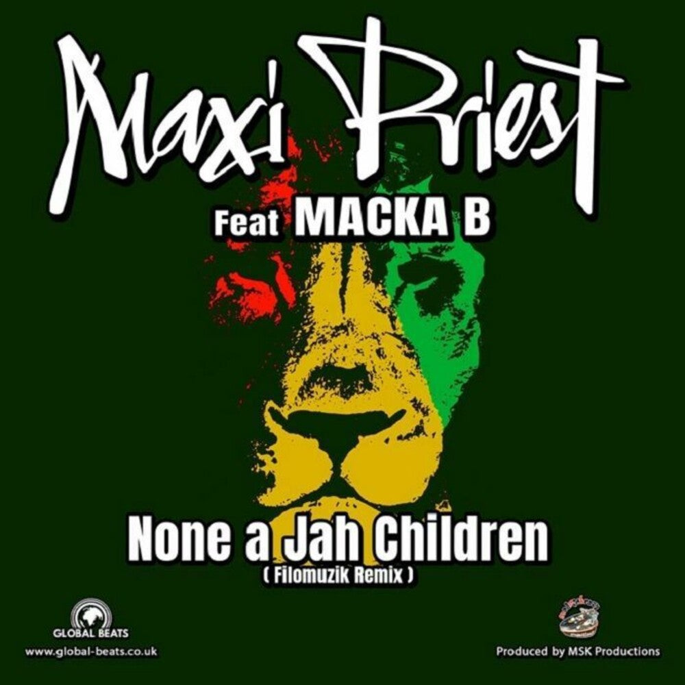 the album cover for Maxi Priest  / Macka B - None A Jah Children Remixes (Uk)