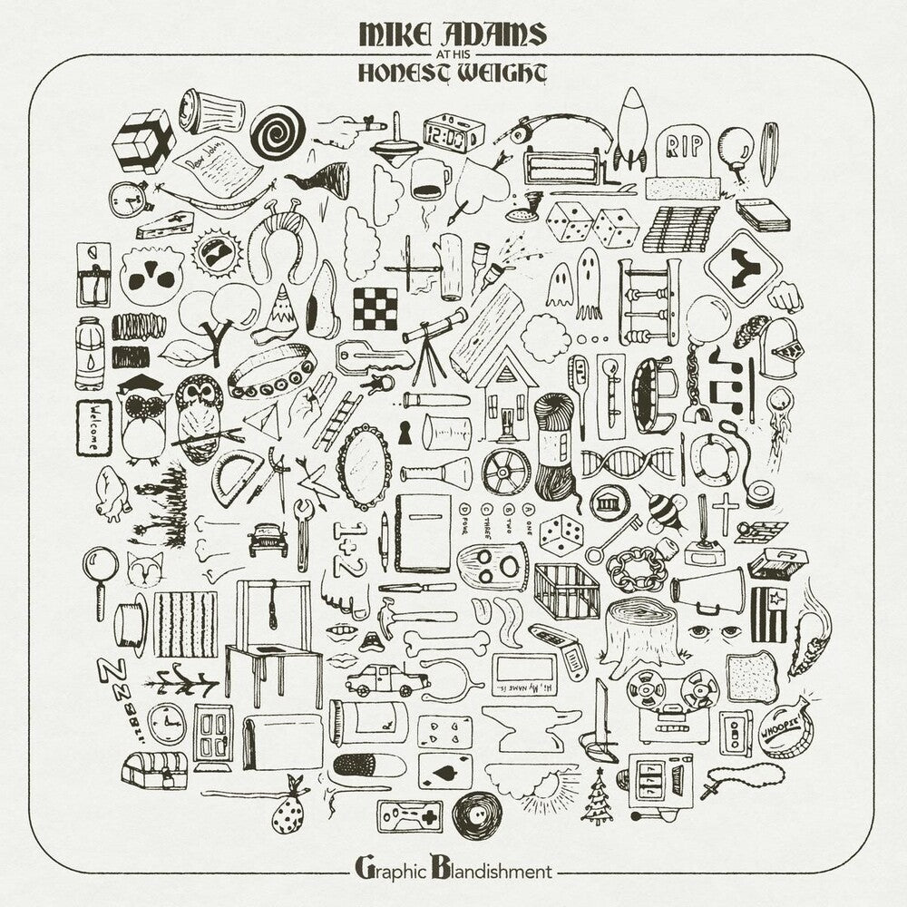 the album cover for Mike Adams at His Honest Weight - Graphic Blandishment