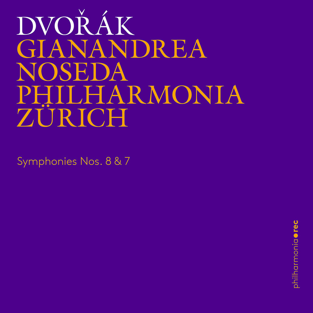 the album cover for Dvorak / Philharmonia Zurich - Symphonies Nos. 8 & 7