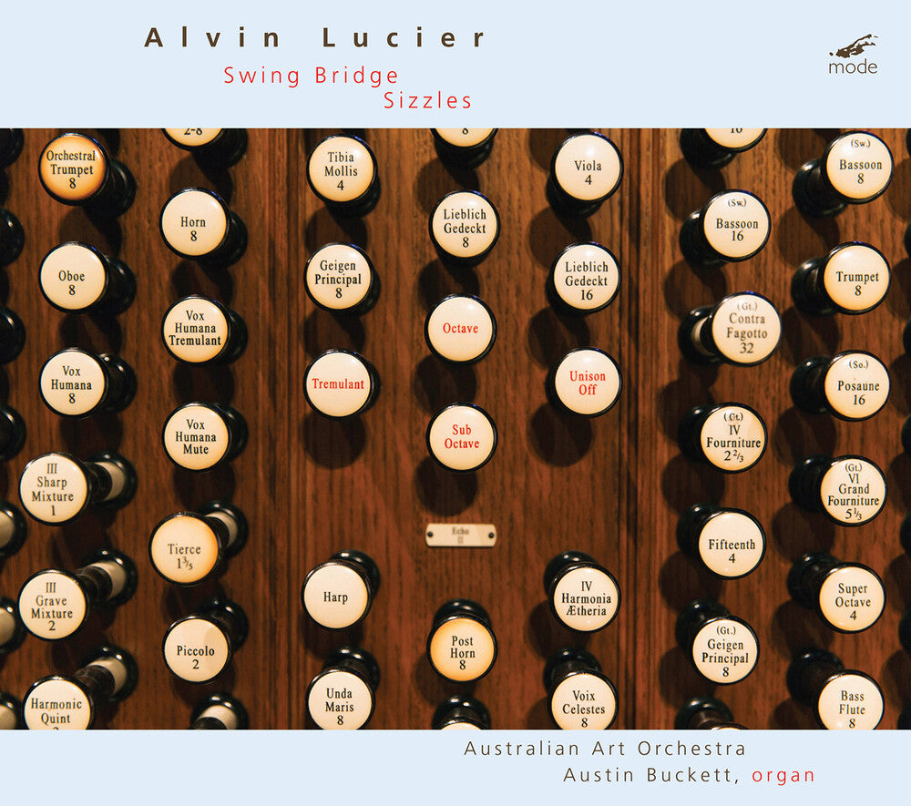 the album cover for Lucier / Buckett / Australian Art Orchestra - Swing Bridge