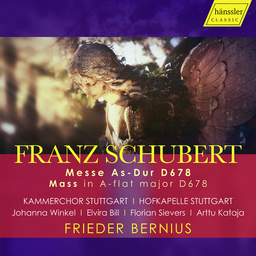the album cover for Schubert / Stuttgart / Winkel - Mass In A-Flat Major, D678