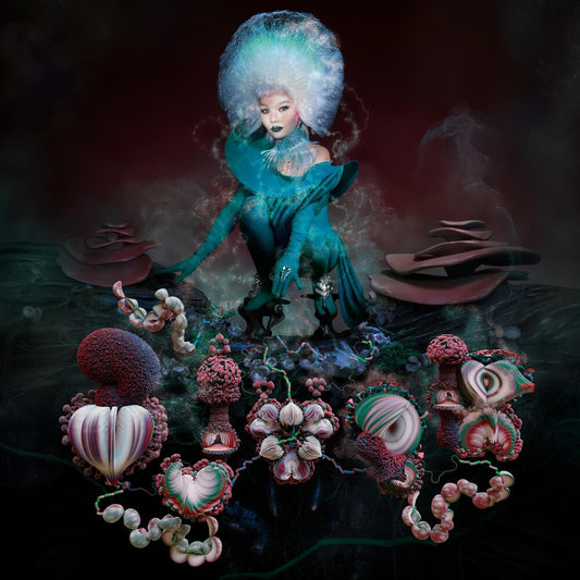 the album cover for Bjork - Fossora [Indie Exclusive Limited Edition Turquoise LP]