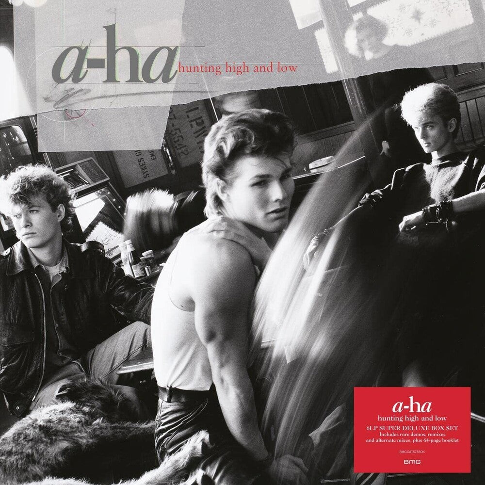 the album cover for A-Ha - Hunting High And Low: Super Deluxe [6LP Box Set]