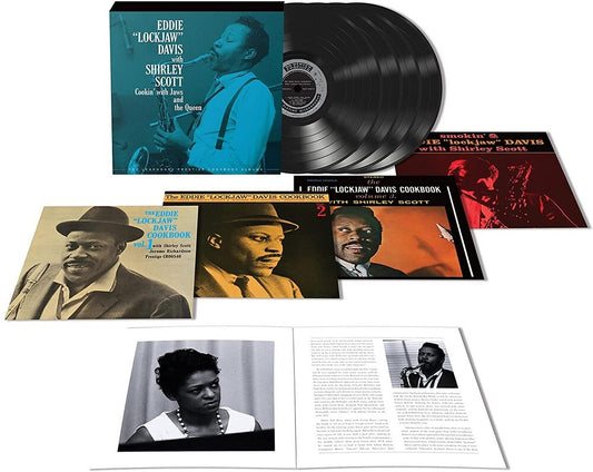 the album cover for Eddie 'Lockjaw' Davis - Cookin’ With Jaws And The Queen: The Legendary Prestige Cookbook Albums [4LP]