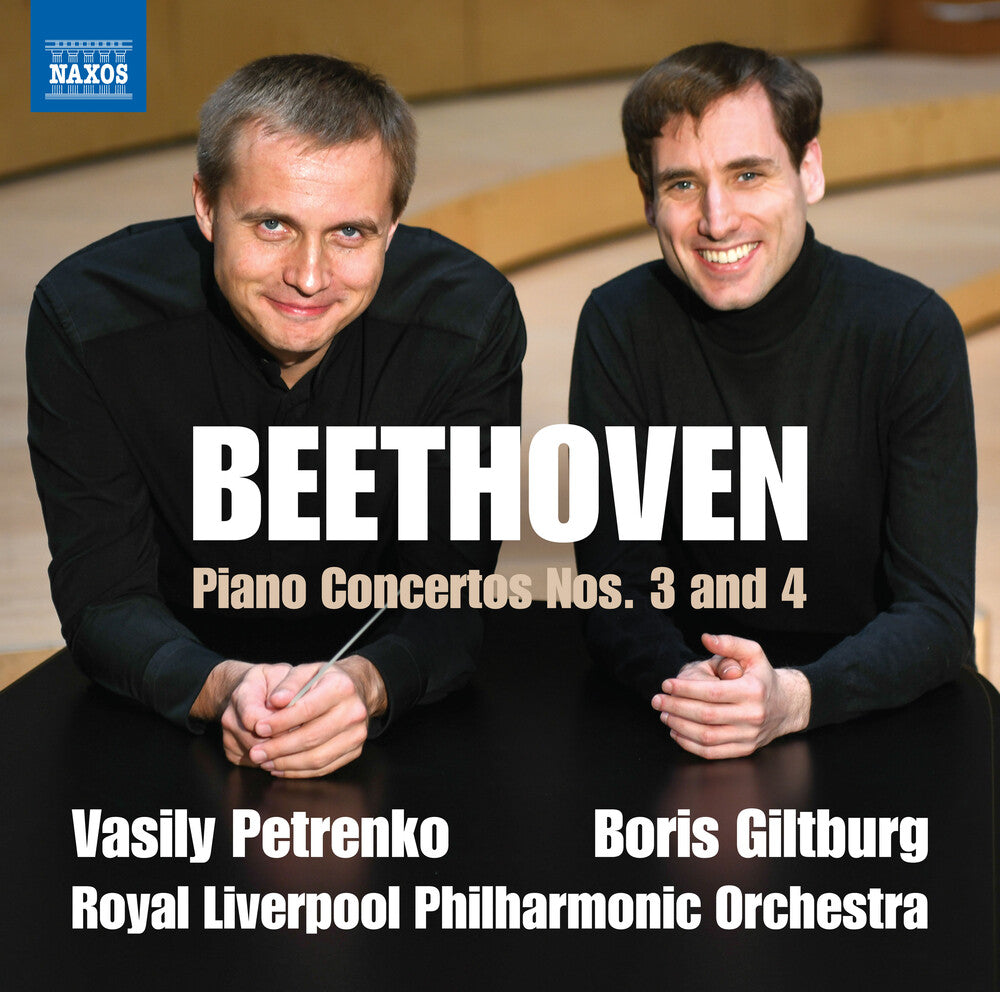 the album cover for Beethoven / Giltburg / Petrenko - Piano Concertos Nos. 3 & 4