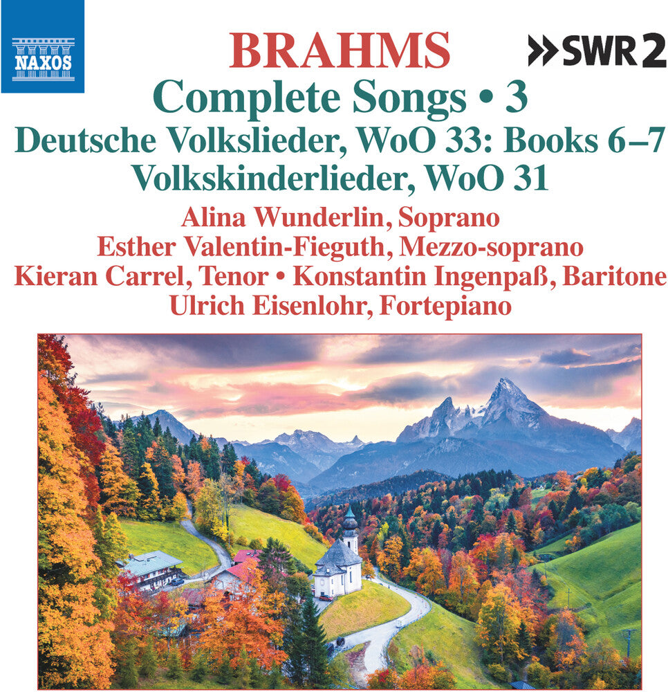 the album cover for Brahms / Wunderlin / Carrel - Deutsche Volkslieder