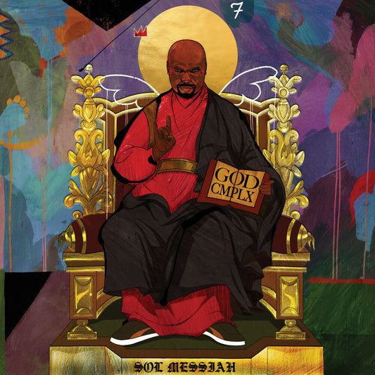 the album cover for Sol Messiah - GOD CMPLX: Instrumental Version [Purple, Orange & Light Blue 2LP]