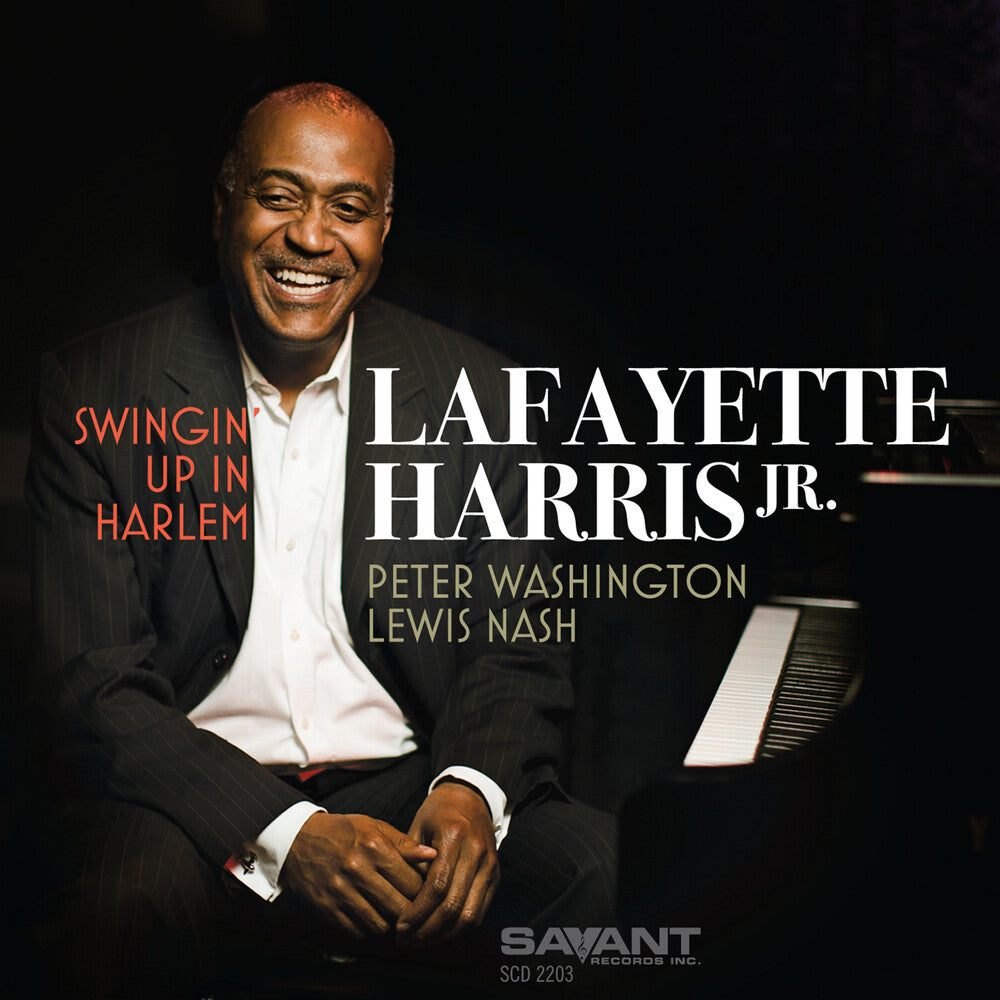 the album cover for Lafayette Harris  Jr. - Swingin' Up In Harlem