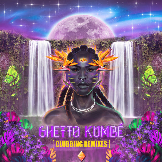 the album cover for Ghetto Kumbe - Ghetto Kumbe Clubbing Remixes - Transparent Yellow