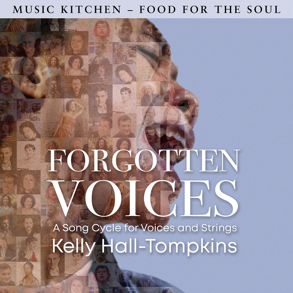 the album cover for Kelly Tompkins  Hall - Forgotten Voices - A Song Cycle For Voices