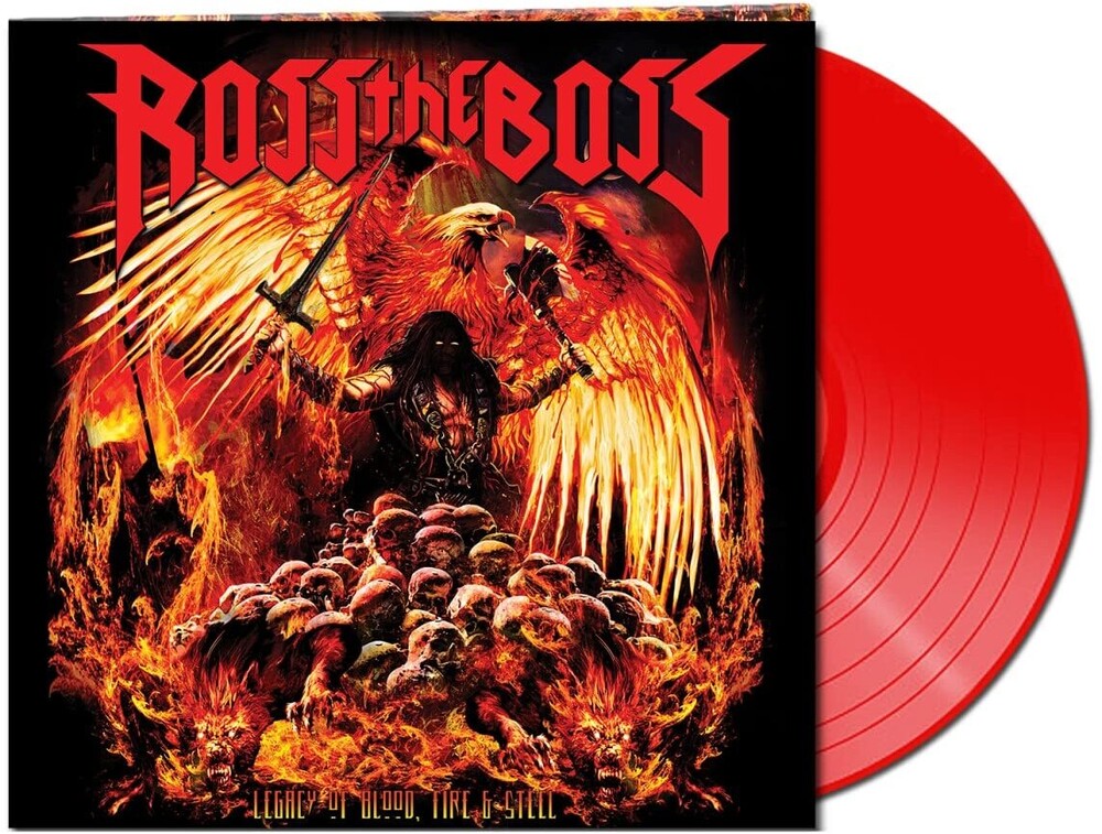 the album cover for Ross The Boss - Legacy Of Blood, Fire & Steel - Red [Colored Vinyl] [Limited Edition]
