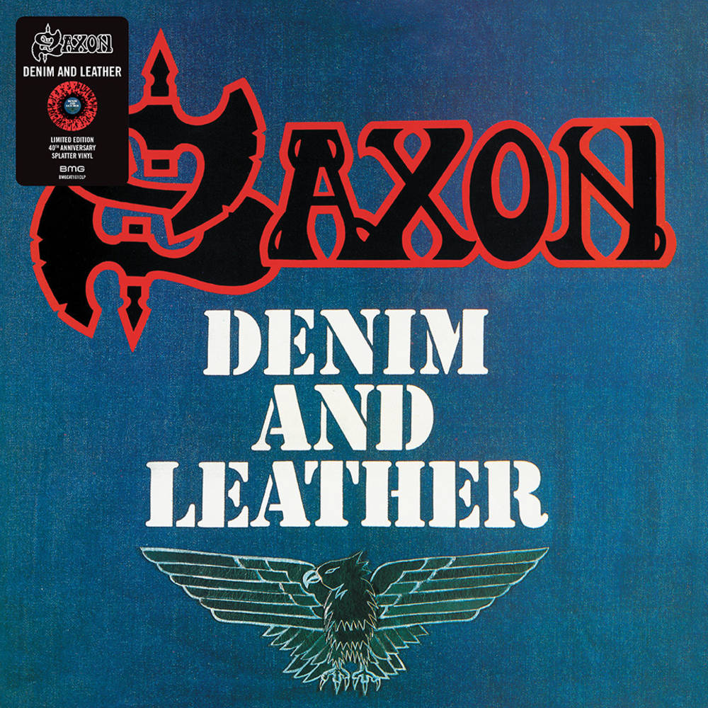 Saxon - Denim And Leather [Indie Exclusive Limited Edition Red & Black Splatter LP]
