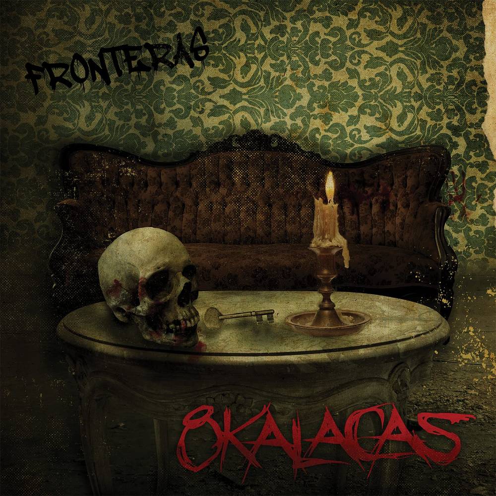 the album cover for 8 Kalacas - Fronteras [Orange / Black Marbled LP]