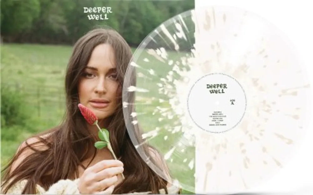 the album cover for Kacey Musgraves - Deeper Well [Indies Exclusive Transparent Spilled Milk LP]