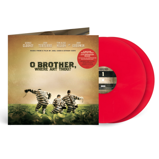 the album cover for Various Artists - O Brother, Where Art Thou? (Original Motion Picture Soundtrack) - 25th Anniversary [Indie Exclusive Dapper Dan Red]