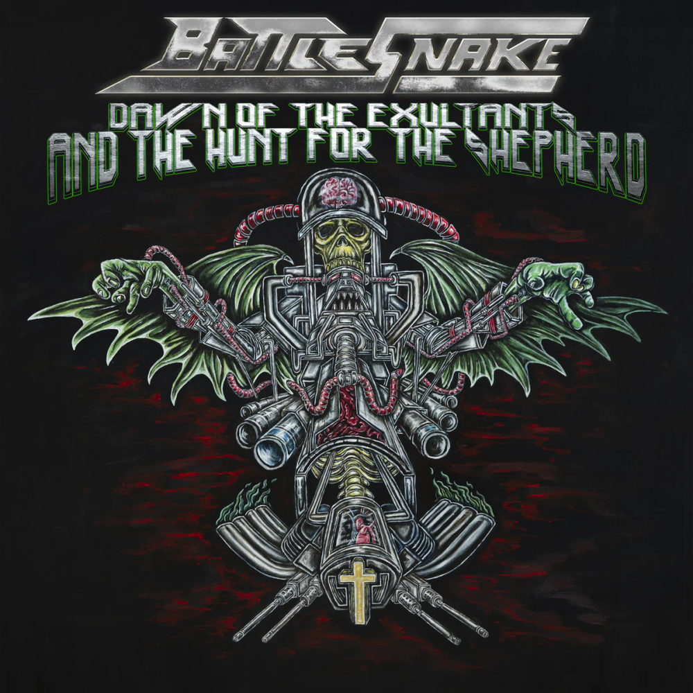 the album cover for Battlesnake - Dawn Of The Exultants & The Hunt For The Shepherd [Green]