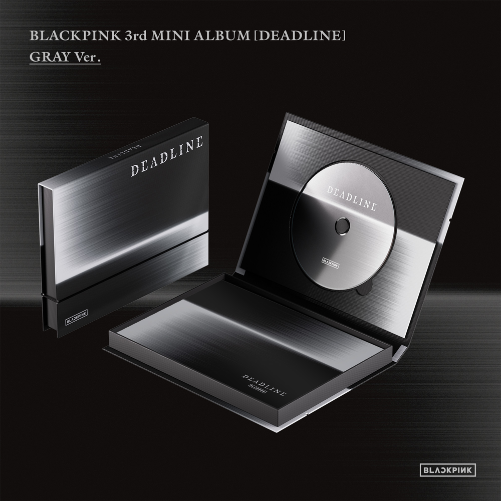 the album cover for BLACKPINK - BLACKPINK 3RD MINI ALBUM - DEADLINE [GRAY VER.]