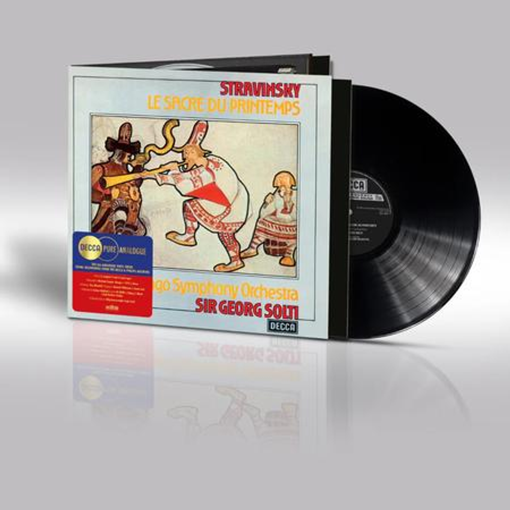 the album cover for Stravinsky / Chicago Sym Orchestra / George Solti - Le Sacre Du Printemps (Decca Pure Analogue Series)