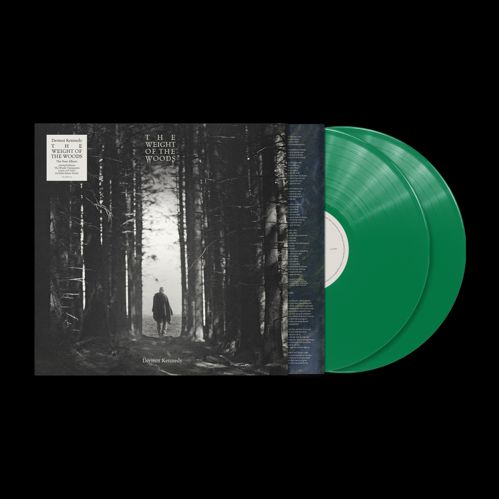 the album cover for Dermot Kennedy - The Weight of the Woods [Indie Exclusive Transparent Green with Alternate Cover]