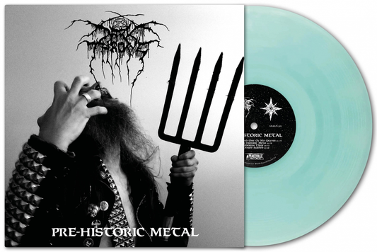 the album cover for Darkthrone - Pre-Historic Metal [Indie Exclusive Coke Bottle Green]